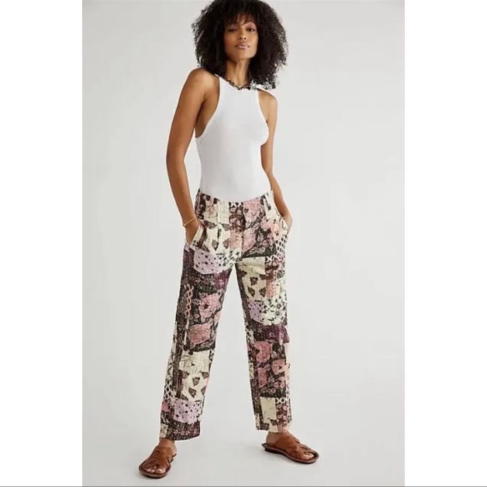 Free People Roads Merge Patchwork Pants